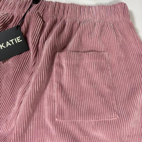 Skatie Corduroy Pants Women S Pink Wide Leg Baggy Venice Pull On Stretch NWT - Picture 13 of 13